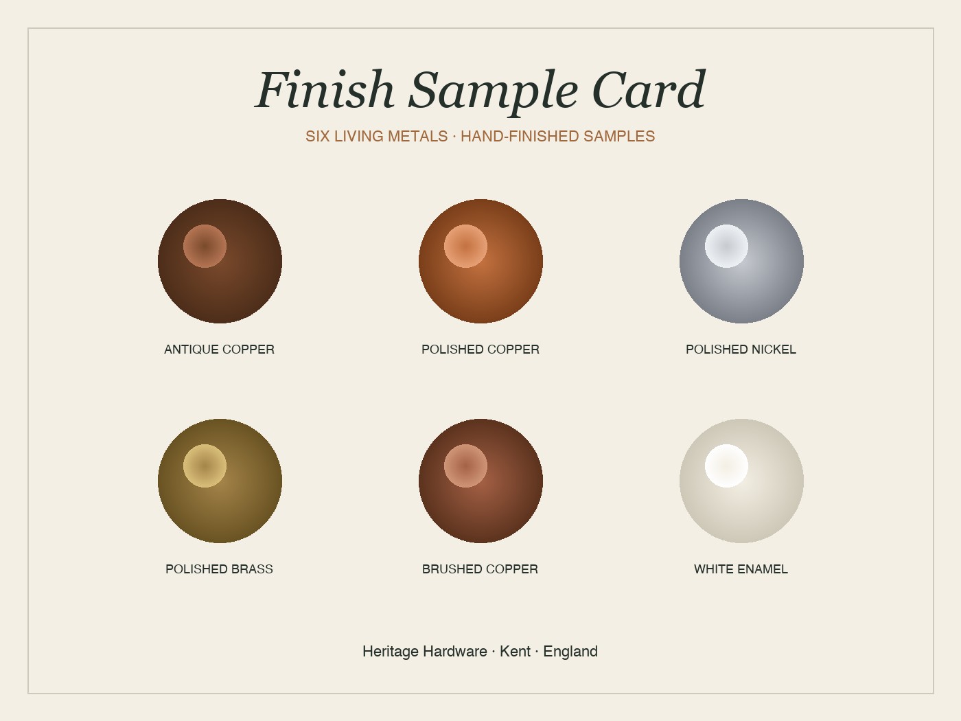 Finish Sample Card